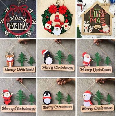 Các Loại Bảng Gỗ Trang Trí Noel Phổ Biến