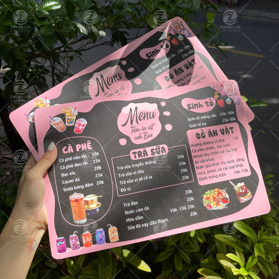 In Menu Thiết Kế Độc Quyền Theo Yêu Cầu